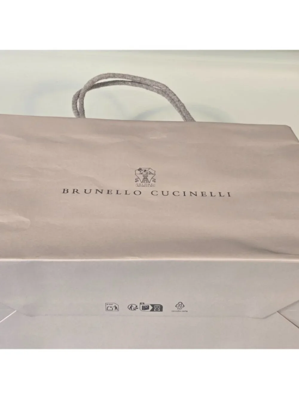 BRUNELLO CUCINELLI Paper Gift Shopping Bag 12.5